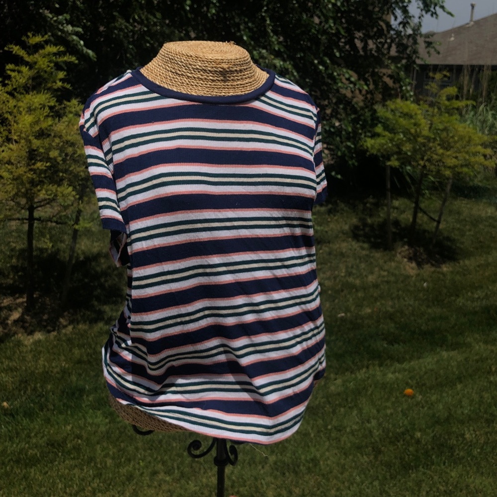 Multi colored striped tshirt
